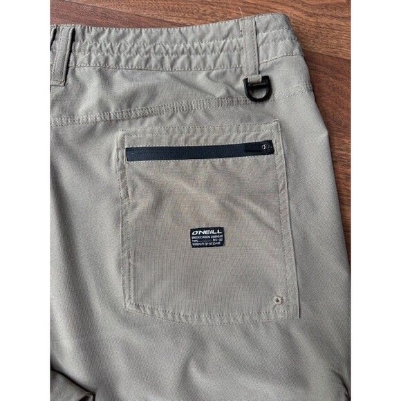 Oneill Crossover Shorts Mens 36 Beige Khaki Chino‎ Hybrid Elastic Waist - Picture 6 of 7